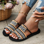 Women's Ethnic Pattern Vacation Flat Slippers 68337720S