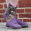 Women's Retro Button Leaf Ankle Boots 51892432S