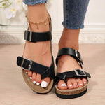 Women's Flat Buckle Strap Toe Ring Sandals 70547733C