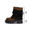 Women's Fashion Leopard Tassel Platform Ankle Boots 47923879S