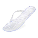 Women's Casual Flat Transparent Jelly Flip Flops 36374165C
