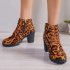 Women's Autumn/Winter Lace-Up Chunky Heel Ankle Boots 10477515C