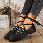 Women's Retro Cross Lace Mary Jane Shoes 45206267C