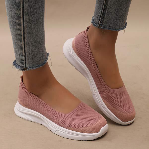 Women's Flyknit Slip-On Flat Casual Sneakers 50540456C