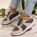 Women's Casual Plush Lined Color Block Sneakers 64795818S