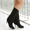 Women's Casual Suede Low Heel Over-the-Knee Boots 43528264S