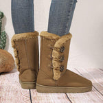 Women's Thick-Sole Fur-Trim Snow Boots 77845423C