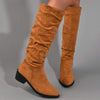 Women's Chunky Heel Suede Boots 66166090C