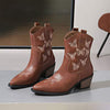 Women's Pointed Toe Vintage Embroidered Western Cowboy Boots 55870739C