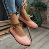 Women's Round-Toe Knit Flats with Low Heel 78866543C