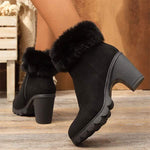 Women's Faux Fur-Lined Suede Ankle Boots 10982573C