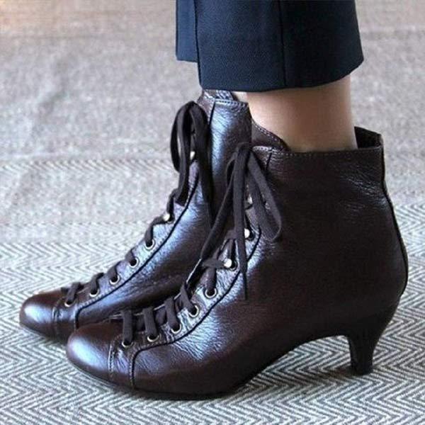 Women's Vintage Lace-Up Ankle Boots 87867277C