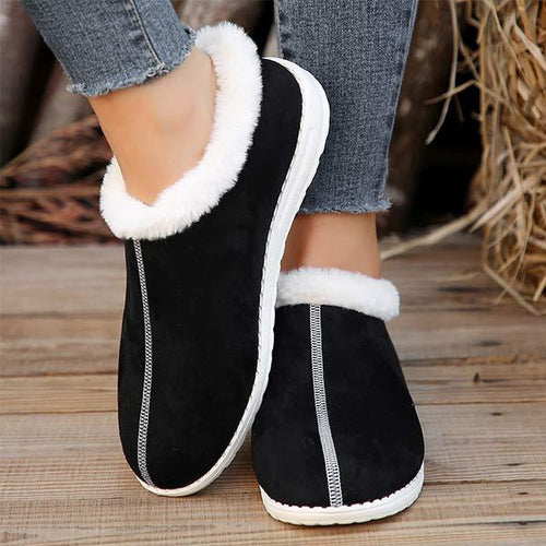 Women's Fleece-Lined Cozy Half Slippers 28666319C