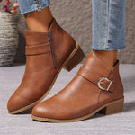 Women's Roman Retro Chunky Heel Ankle Boots 70963485C