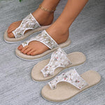Women's Lace Embroidered Fashion Thick Soled Slippers 76233015S