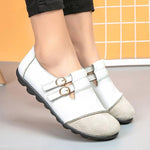 Women's Casual Belt Buckle Velcro Peas Shoes 13902587S