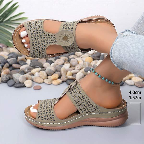 Women's Comfortable Wedge Slide Sandals 08756954C