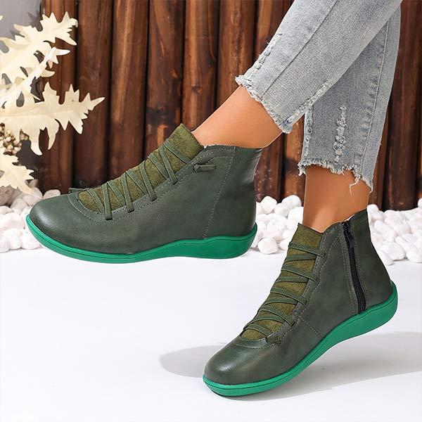 Women's Color-Block Casual Ankle Boots 68422782C