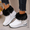 Women's Suede Short Fur-Lined Snow Boots 40178712C