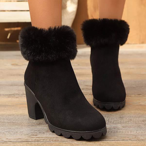 Women's Faux Fur-Lined Suede Ankle Boots 10982573C