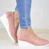 Women's Round-Toe Thick-Sole Casual Wedge Single Shoes 84090473C