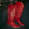 Women's Vintage Embroidery Chunky Heel Western Boots 14839752S