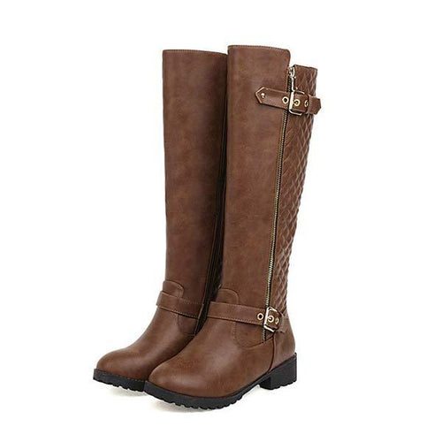 Women's Knee-High Buckle Strap Boots 56280388C