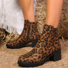 Women's Leopard-Print Side-Zip Chelsea Boots 18862923C