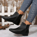 Women's Casual Flat Pointed Toe Ankle Boots 54719066S