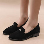 Women's Casual Pointed Toe Slip-ons Thick Heel Shoes 90356200S