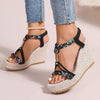 Women's Platform Wedge Woven Sandals 52073061C