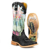 Women's Fashion Vintage Print Square Toe Boots 94864009S