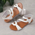 Women's Fashionable Flat Sandals with Single Band Ankle Strap 44000348C