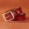 Women's All-match Square Pin Buckle Leather Solid Color Belt 52567347C