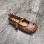 Women's Distressed Comfortable Hollow-out Roman Shoes 77373230C