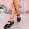 Women's Flat Fashion Shoes with Rhinestone Embellishments 96151466C