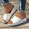 Women's Peep-Toe Wedge Heel Casual Sandals 74500232C