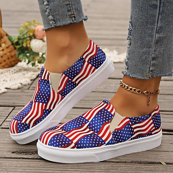 Women's Flat Elastic Star Casual Canvas Shoes 98755546S