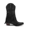 Women's Fashion Retro Tassel Rivet Mid Calf Boots 25458566S