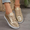 Women's Fashion Sequin Lace-Up Casual Shoes 18257705S