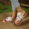 Women's Toe Loop Floral Bow Slide Sandals 06690194C