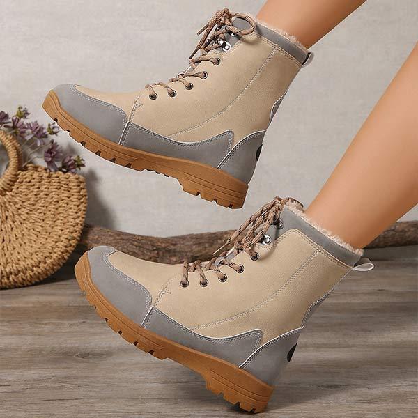 Women's Warm Lace-Up Ankle Boots 30691997C