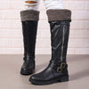 Women's Vintage Low Heel Knee-High Boots 55794092C