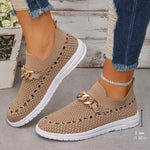 Women's Flat Knit Slip-On Sporty Casual Shoes 50354417C