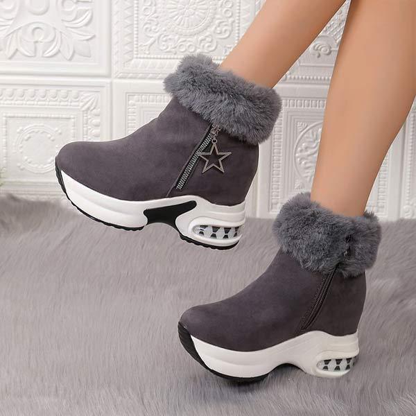 Women's Suede Thick-Soled Snow Boots 19849025C