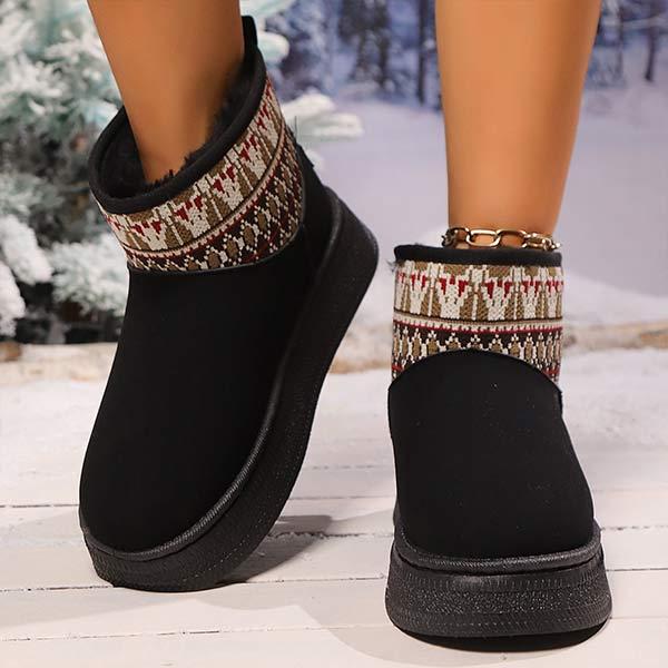 Women's Ethnic Style Warm Snow Boots 10370016C