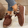 Women's Leopard Print Fleece-Lined Snow Boots 48956218C