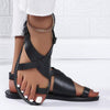 Women's Thin Strap One-Buckle Flat Toe Roman Sandals 20034120C