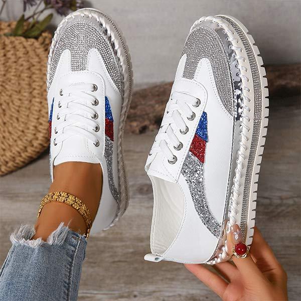 Women'S Casual Diamond Flat Shoes 56935651C