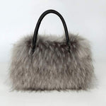 Faux Fur Raccoon Fur Large Capacity Tote Bag 88781659C